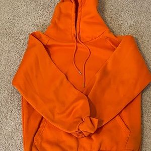 Orange plain hoodie